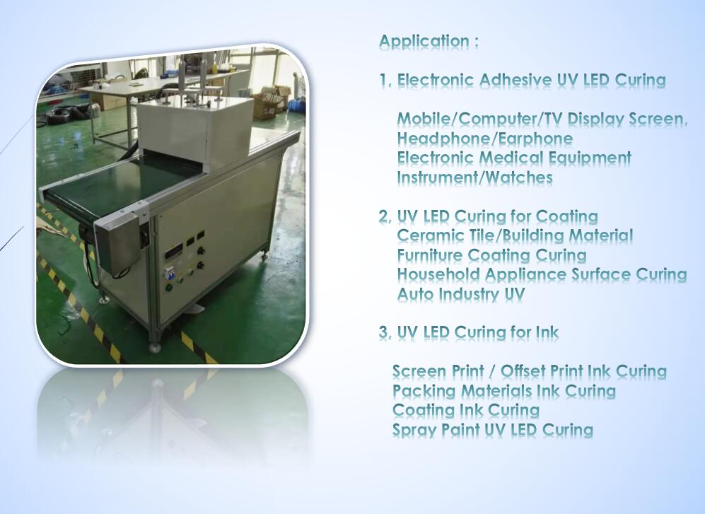 LED UV curing oven coating machine for uv glue/ink/varnish/paint application
